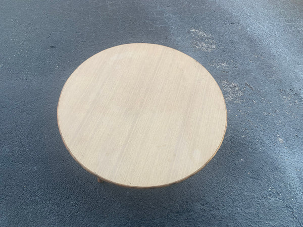 Round Fick's Reed Style wooden bamboo coffee table