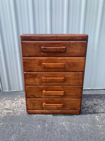 Russel Wright for Conant Ball Maple Highboy Chest of Drawers