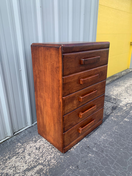 Russel Wright for Conant Ball Maple Highboy Chest of Drawers