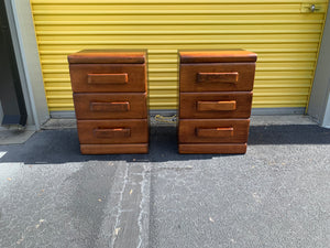 Russel Wright for Conant Ball Maple 3 drawers nightstands a pair