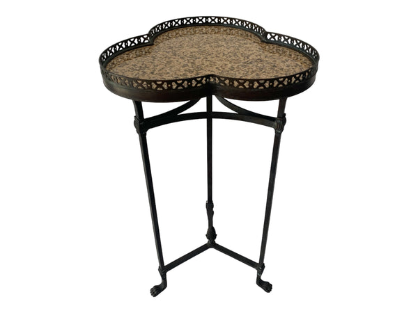 Theodore Alexander Wrought Iron Claw Feet Side Table