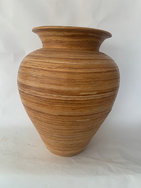 Large Bohemian Pencil Reed style Bamboo split Floor Vase