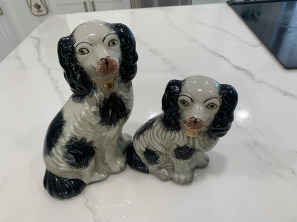 Staffordshire King Charles Spaniel Dogs - a Pair