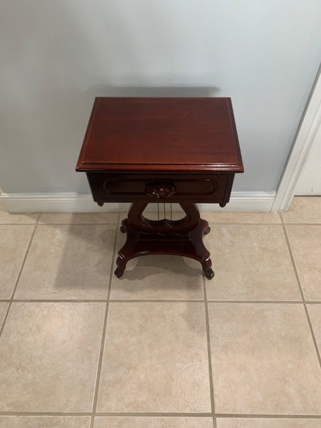 Victorian Style Mahogany Harp Lyre Coffee Table