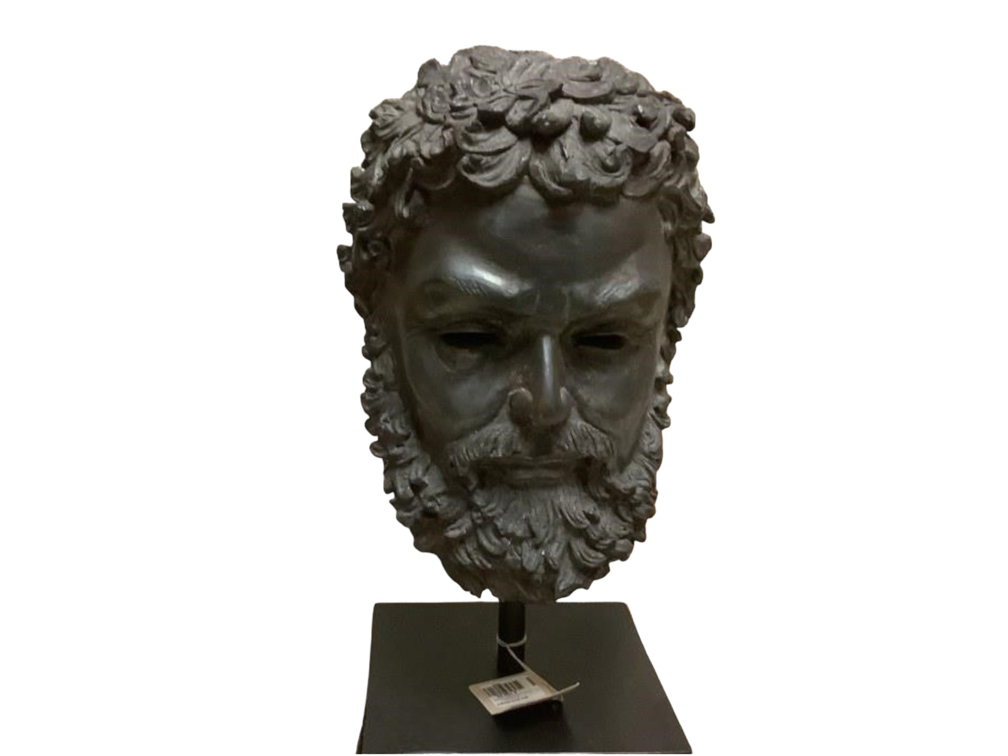 Italian Neoclassic Style Bronze Head of Zeus Statue