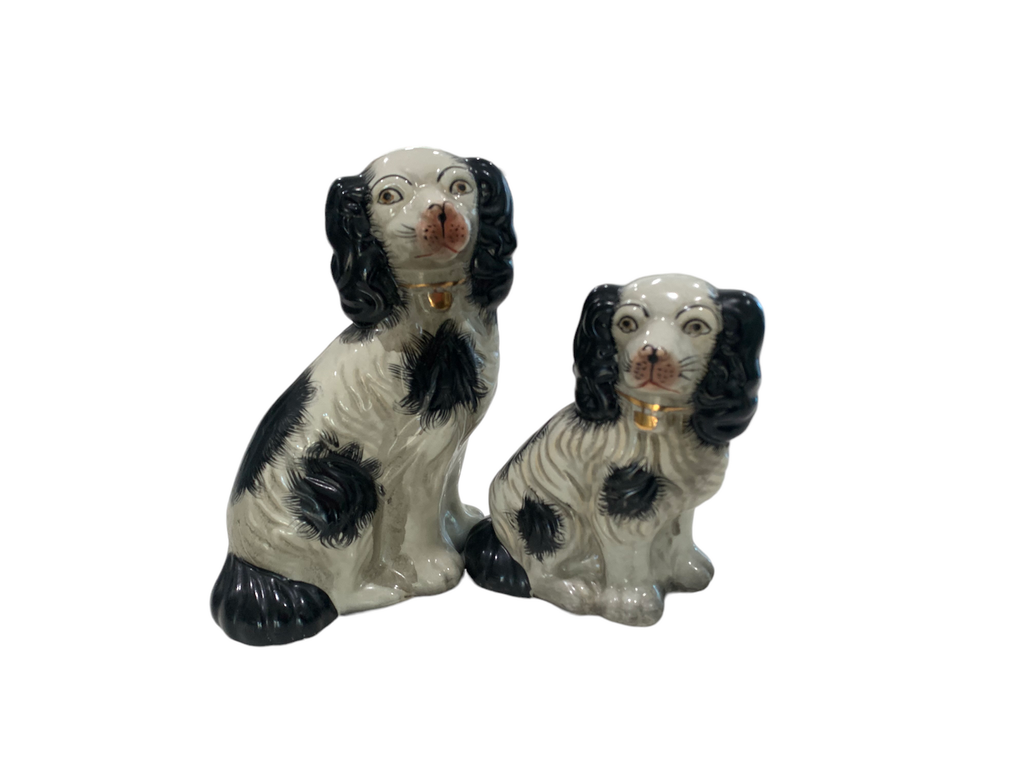 Staffordshire King Charles Spaniel Dogs - a Pair