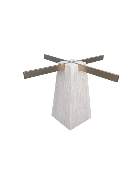 Italian Postmodern Travertine Dining Table Base Artedi style