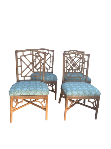 Organic Modern Rattan Dining Chairs by Lexington Furniture - Set of 4