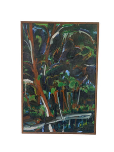 Michael Ross Jungle No2 Interior Oil on Canvas Painting, 1976