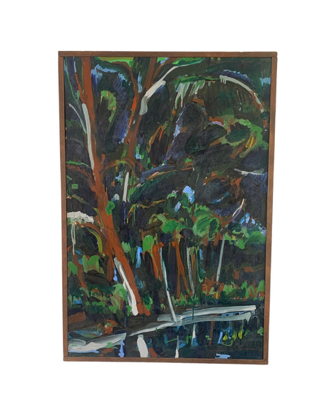 Michael Ross Jungle No2 Interior Oil on Canvas Painting, 1976