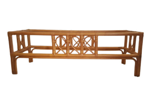 Bent Bamboo and rattan coffee table