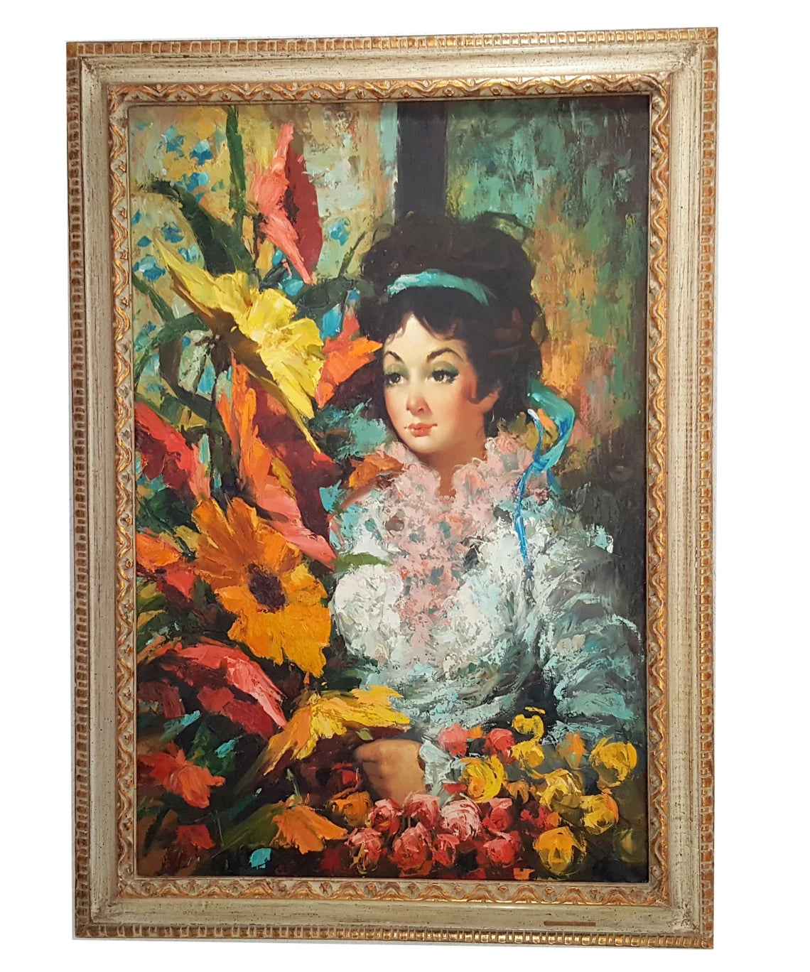 J Adamol Oil on Canvas Women Portrait One of a Kind Original