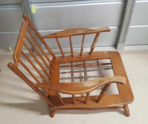 Conant Ball furniture lounge chair vintage solid wood