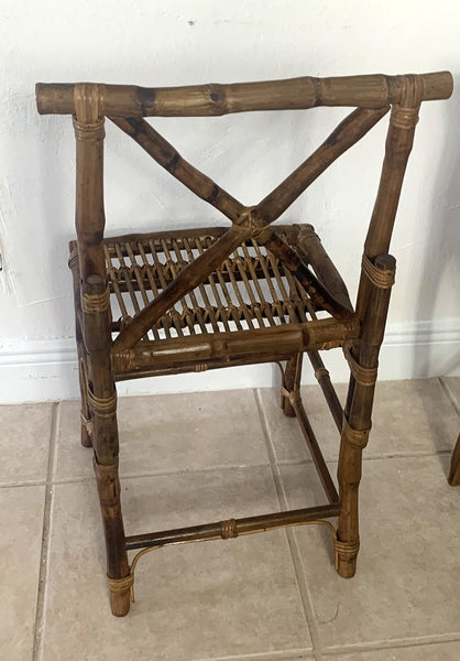 Kenyan Tortoise Burnt Bamboo Desk & Chair - 2 Pieces