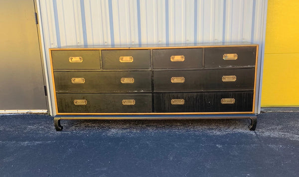 Union National Chinoiserie Dresser Black  Asian style dresser with eight drawers