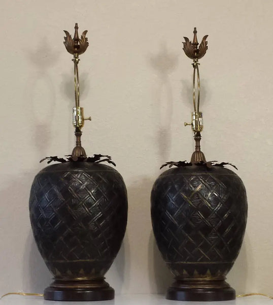 Pair of John Richard Brass Table Lamps