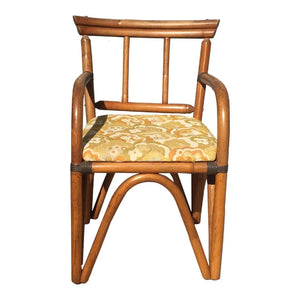 Bamboo Accent Chair Chinoserie Pagoda Style