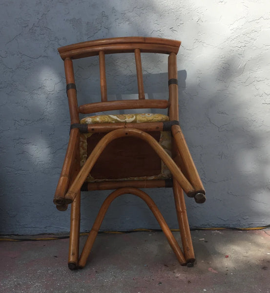 Bamboo Accent Chair Chinoserie Pagoda Style