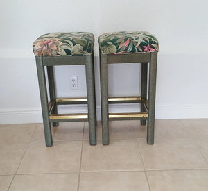 Henry Link Lexington Green Wicker Bar Stools