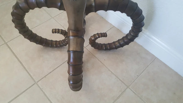 Faux Ibex ram Horns Style coffee table base