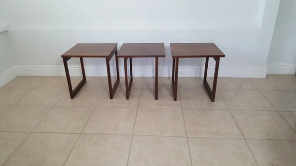 Trio of Kai Kristiansen Style Nesting Cube Tables