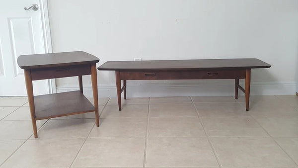 Mid Century Modern Coffee and end table set by Lane (pair)