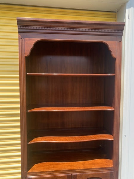 Drexel Heritage Solid Wood Cherry Bookcase Cabinet.