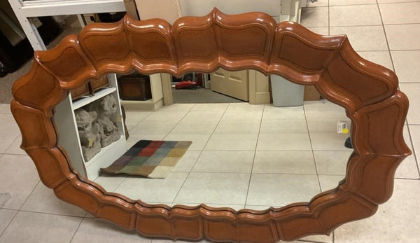 Large Faux Turtle Leather Wall Mirror MSRP 2087.00