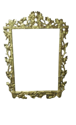 Elegant Mirror Frame with Beautiful Leaves Design.