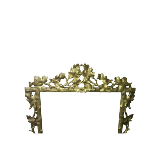 Elegant Mirror Frame with Beautiful Leaves Design.